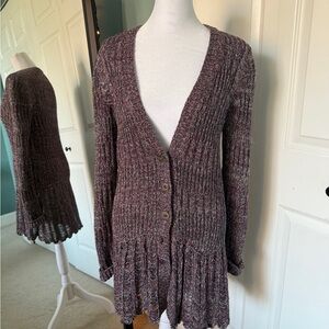 Chloe Silk Purple Knit Cardigan Sweater - xs